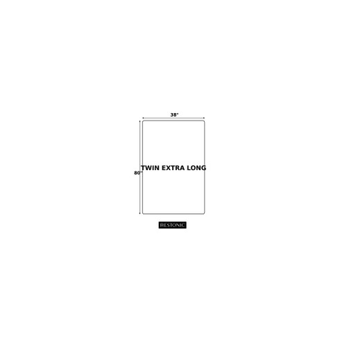 Tempagel - 13" Twin Long Smooth Top Lux Firm Mattress - Gray