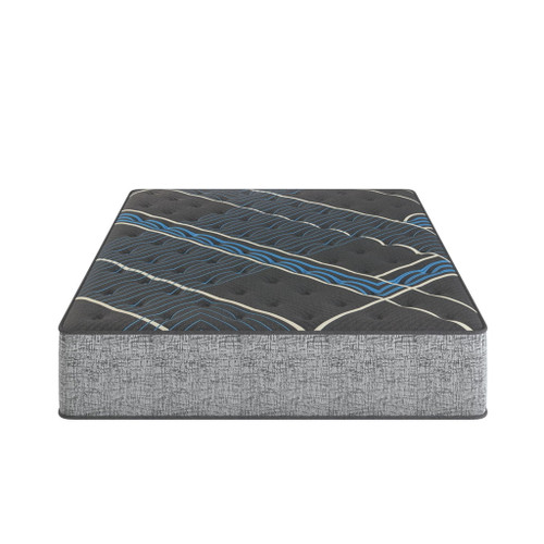 Comfort Care - 14" Queen Hybrid Mattress With Individual Pocketed Coil, Medium Comfort - Gray / Blue