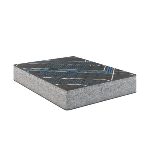 Comfort Care - 14" Twin Size Hybrid Mattress, Firm Support, Cooling Technology - Gray / Blue