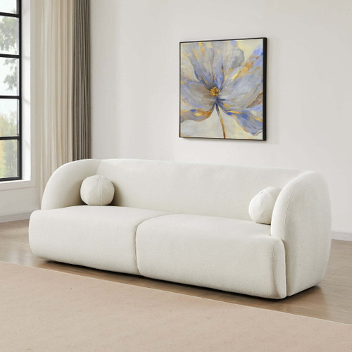 Anna - French Boucle Sofa - White