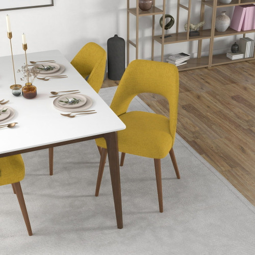 Juliana - Mid-Century Modern Dining Chair (Set of 2) - Brown / Yellow
