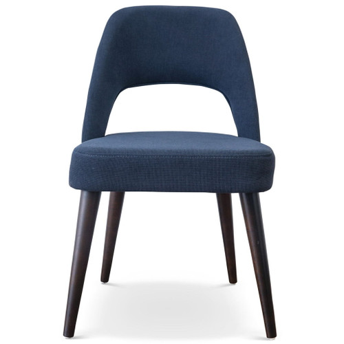Juliana - Mid-Century Modern Dining Chair (Set of 2) - Black / Navy Blue