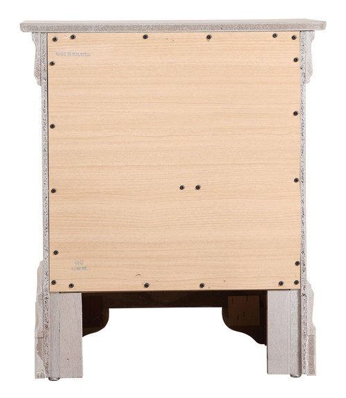 Lorana - Modern Nightstand - Silver Champagne