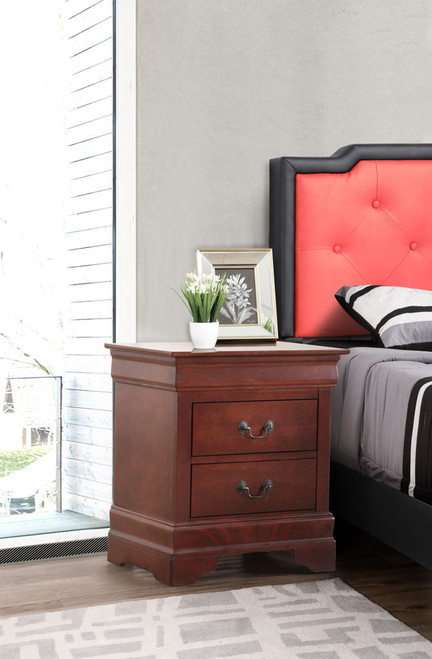 Louis Phillipe - Elegant Nightstand - Cherry