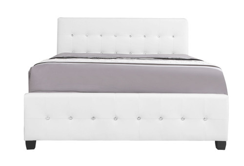 King Elegant Transitional Bed - White