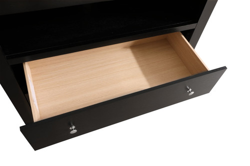 Elegant Transitional Media Chest - Black
