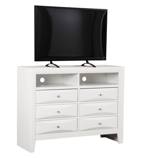 Marilla - Media Chest - White