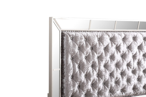 King Bed Modern - Silver Champagne
