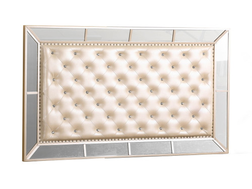 King Bed Stylish Contemporary - Off White