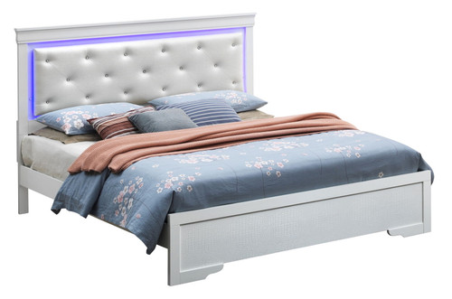 Queen Bed Elegant - Silver Champagne