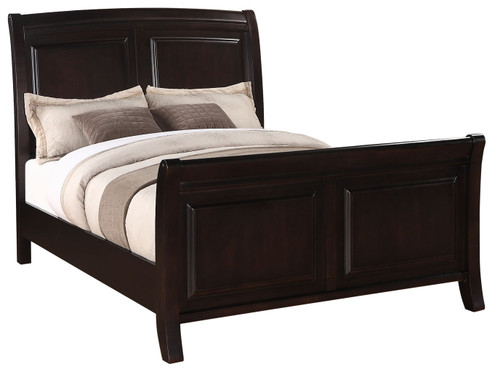 Queen Bed Elegant Transitional - Cappuccino