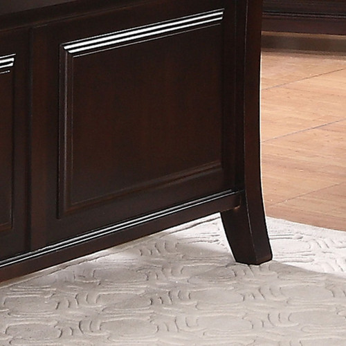 Queen Bed Elegant Transitional - Cappuccino
