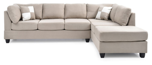 Malone - Sectional - Pearl Silver