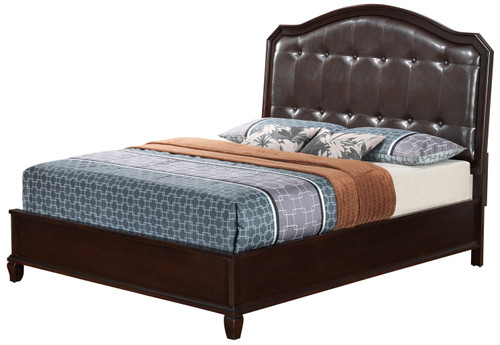Queen Bed Transitional - Cappuccino