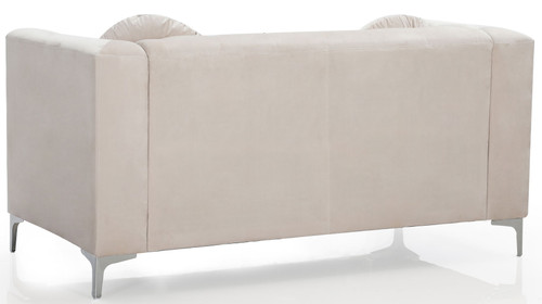 Elegant Contemporary Loveseat - Ivory