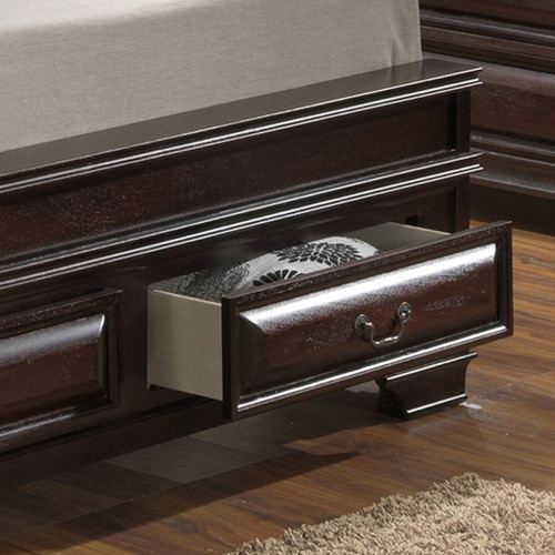 Queen Storage Bed - Cappuccino