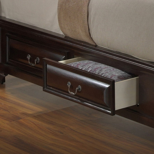 Queen Storage Bed - Cappuccino
