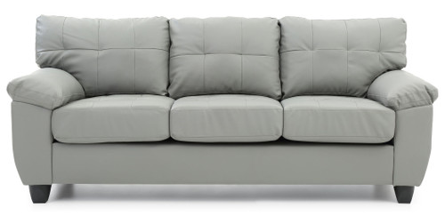 Sophisticated Sofa With Padded Arms - Gray