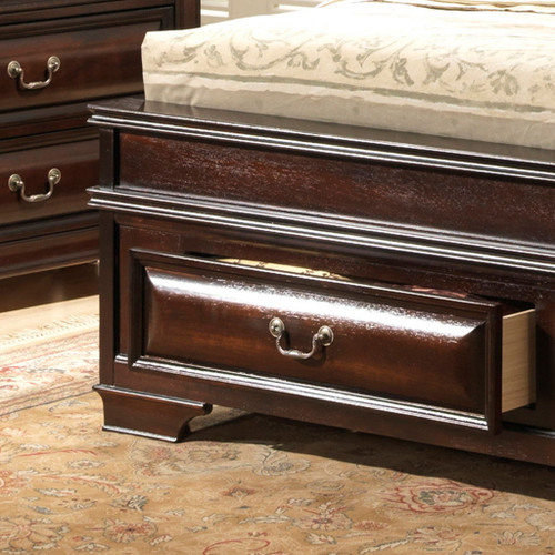 Lavita - King Storage Drawers Bed - Cappuccino