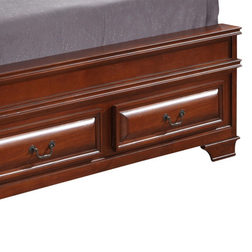 King Storage Bed - Oak