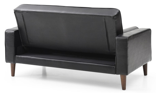 Loveseat Elegant With Versatile Bed Feature - Black