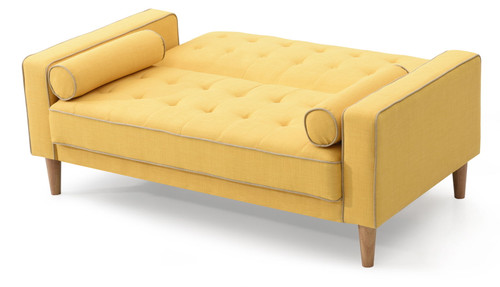 Vibrant Contemporary Loveseat Bed - Yellow