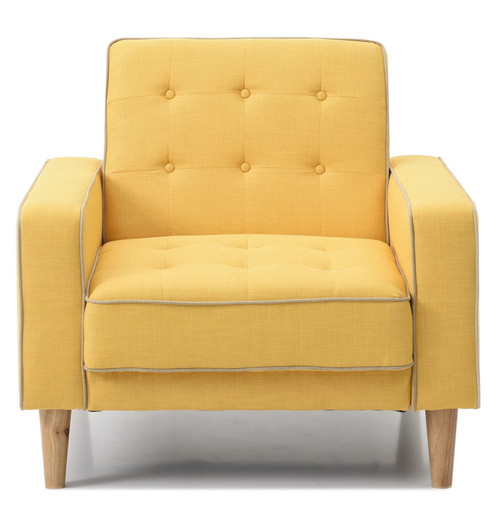 Vibrant Contemporary Chair Bed - Yellow