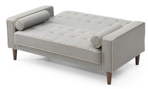 Contemporary Loveseat For Two - Gray