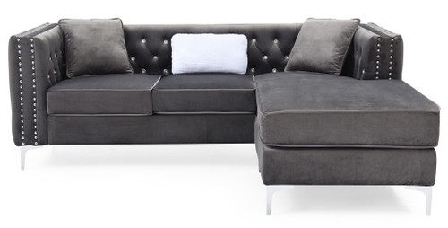 Paige - Sofa Chaise - Gray