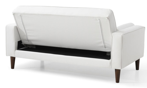 Stylish Contemporary Loveseat Bed - White