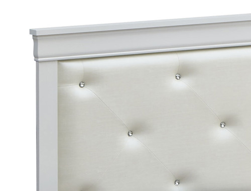 Lorana - Twin Modern Bed - Silver Champagne