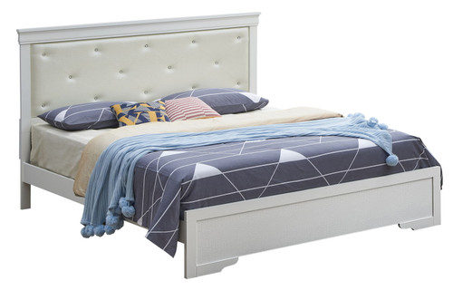 Queen Bed Elegant Transitional - Champagne