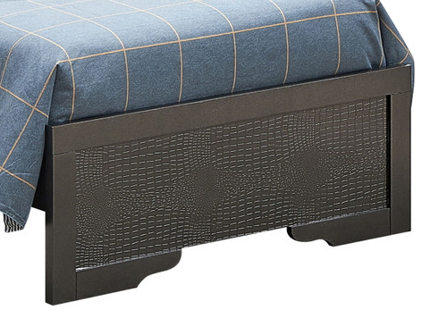 Lorana - Twin Bed - Metalic Black