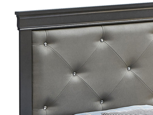 Lorana - Twin Bed - Metalic Black