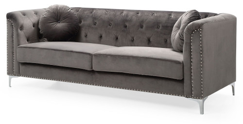 Elegant Contemporary Sofa - Dark Gray