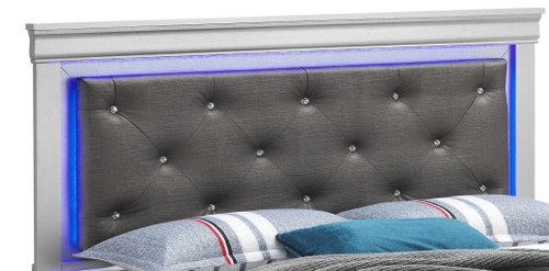 Full Bed Transitional Modern - Silver Champagne