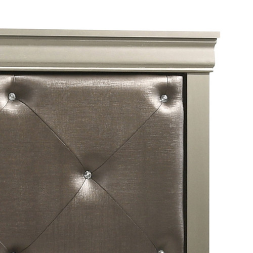 Queen Bed Elegantly Designed Transitional - Champagne