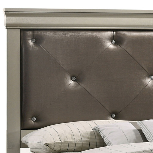 Chic Transitional Full Bed - Champagne