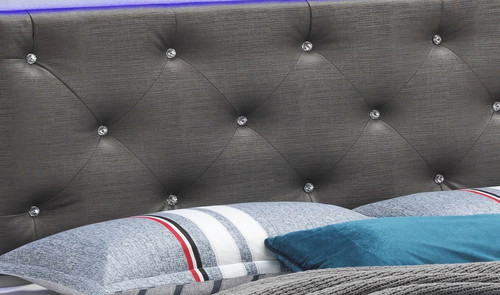 Lorana - Twin Bed - Silver Champagne