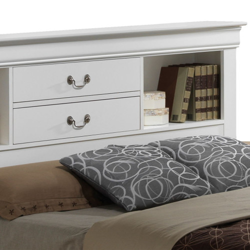 Louis Phillipe - Queen Storage Bed - White