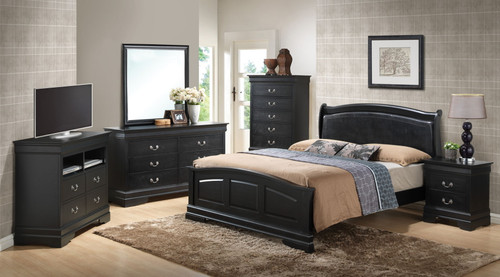 Full Elegant Traditional Bed - Black