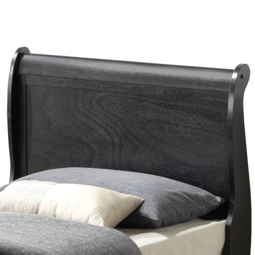 Twin Bed Panel Sleigh - Black