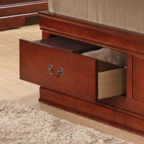 Louis Phillipe - Queen Charming Storage Bed - Cherry