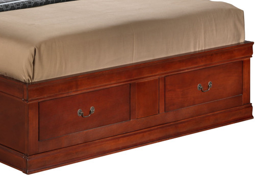 Louis Phillipe - Queen Charming Storage Bed - Cherry