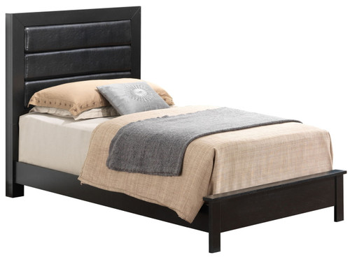 Stylish Transitional Twin Bed - Black