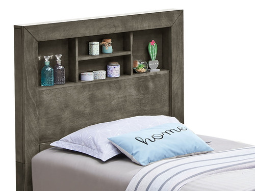 Queen Bed Elegant Transitional - Gray