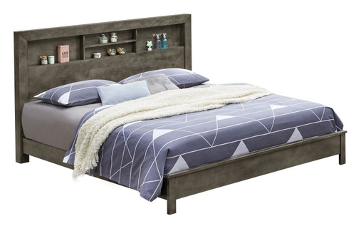 King Transitional Bed - Gray