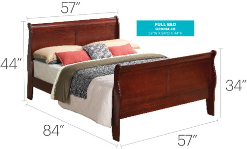Full Bed For Comfort Charming Traditional - Cherry