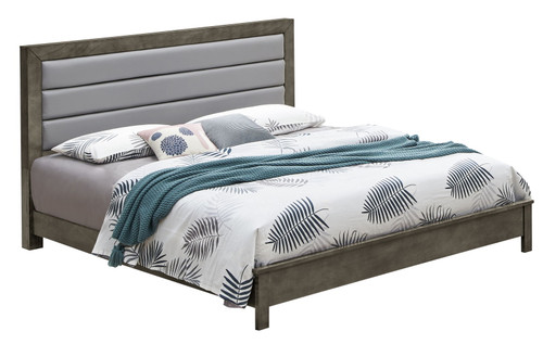 Queen Bed - Gray
