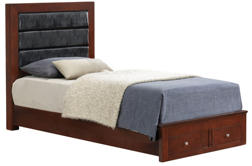 Twin Storage Bed - Cherry